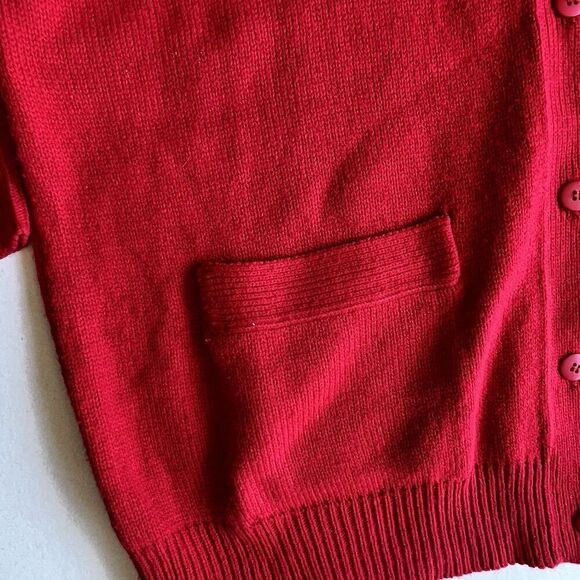 Laura Gayle sweater cardigan womens cozy red button long sleeve size L. - Picture 4 of 7
